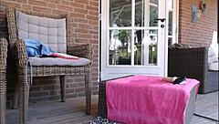 Teen 18+ Fingers Herself Wild in Front of Dogs