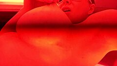 feeling the thrill of masturbating in the public tanning bed outdoors