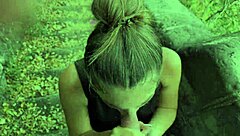 Quick Public Deepthroat Blowjob With Swallow And Cum, Amazing View For Brunette Babe