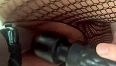 i watch kelly perform a striptease and handjob with panties