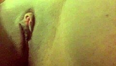 Ebony amateur teases tight pussy and nipples in close-up