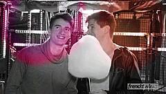 Two cute twinks fuck outdoors in gay cum-filled sex