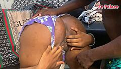 Cumming in bed: Black fuckers enjoying the view