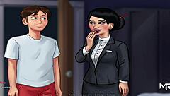 Summertime Saga - Passionate Kiss In Living Room Episode 4 Scene 3