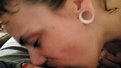 Suggestive Dirty Little 18+ Slut Sucking Cock in Amateur Oral Scene with Intense Blowjob Action