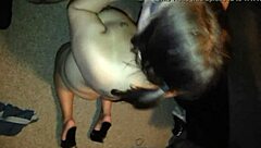 Wife spreads legs for sucking