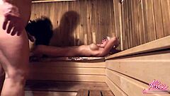 Public sex with a big ass babe in a hot bath