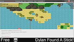 Dylan discovers a stick in the woods