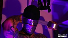 Latex-clad ravyn alexa and heavybondage4life indulge in self-bondage and blindfolded BDSM