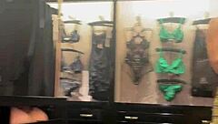 Young amateur buys lingerie and undresses on the street