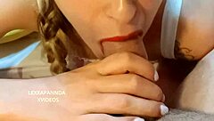 Girl with pigtails allows recording of her actions