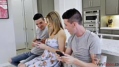 Oops, double trouble with stepbrothers when stepmom's gone