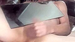 Jacking and fucking my own ass while eating cum