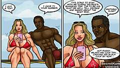 Cheating Wife Takes Two BBC DP in Shower