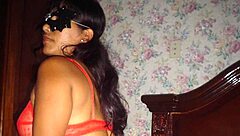 Peruvian Amateur Couple Enjoys Vintage Sofa in Retro Antique Setting Part 2