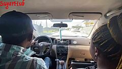 snatch petite milf from taxi driver in public