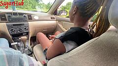 snatch petite milf from taxi driver in public