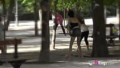 Zuko eagerly sucks black dick in public!