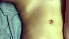 The cute student milf caresses her big tits and ass with toys in close-up pov masturbation.