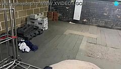 Street girl dances naked in public for friends