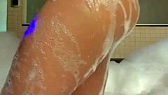 Big ass babe gets cuckolded in the bathroom
