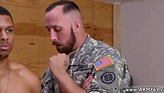 Naked Navy Men Receive Blowjobs From Big-Dicked Army Guys