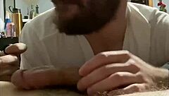 In this POV gay scene, a guy receives a sloppy deepthroat blowjob until he cums wetly.