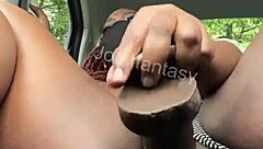 stretching my pussy in the car?