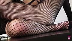 Can these lesbian brunettes tease more on the table?