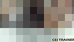 Femdom Mistress Guides Cum Eating Instruction in BDSM POV Masturbation