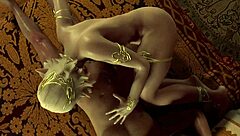 this stunning blonde elf is giving a handjob and blowjob in 3d porn