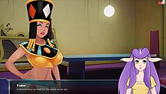 Chubby Android 21 gives a big cock blowjob in Dragon Ball Divine Adventure