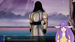Chubby Android 21 gives a big cock blowjob in Dragon Ball Divine Adventure