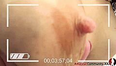 cute hippie gentle fingering in bathroom