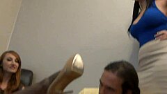 Alexis grace and kendra james - principle footjob, nylon tease gone wild