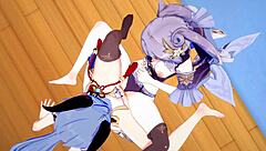 Genshin Impact Hentai: Licking and Fingering in a Cosplay Ecstasy