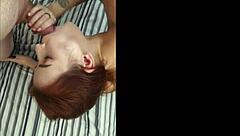 Skinny Amateur Model With Tattoo Gets Deepthroat And Titty Fuck From Big Cock