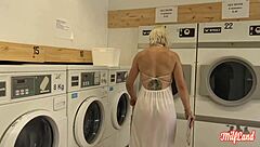 kim cougar blonde milf slut handles two cocks in threesome with big tits and ass part 1