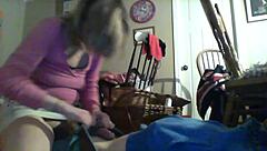 Riding wet girlfriend's pussy with cock in intense fucking session