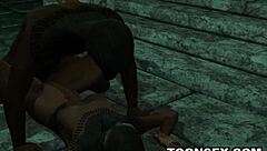 Masked 3D Cartoon Babe Gets STEAMY ROUGH SEX in Fantasy World