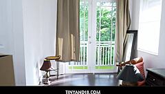 tiny asian princess jade kimiko's tight pussy struggles with sergeant miles' massive cock