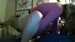 Riding wet girlfriend's pussy with cock in intense fucking session