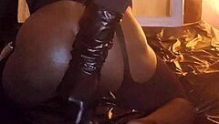 Intense stomach fucking with dildo and assfucking toys