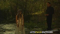 Outdoor Fuck With Cute Brunette's Big Boobs