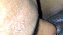 Homemade ebony amateurs share intimate peekshow moment