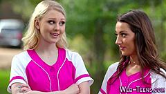 hot petite 18+ teen 18+ager scissors blonde