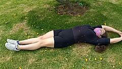 Latina Teen Exercises Without Underwear, Hole in Shorts Exposed in Homemade Video