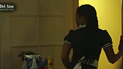 Delphine and Kira Noir Get Naughty Cleaning Hotel Room in LAA0071 Ep1