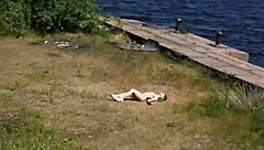 Naked in public: real nude shooting at an abandoned military base