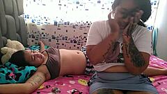 Indian stepsister experiments with pussy licking and riding